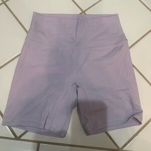 Women's Lavender High-Waisted Shorts
